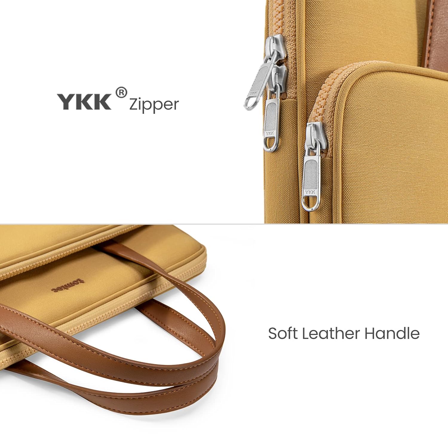 TOMTOC VERSATILE A11 14 INCH LAPTOP HANDBAG YELLOW A11D3Y1 - Image 7