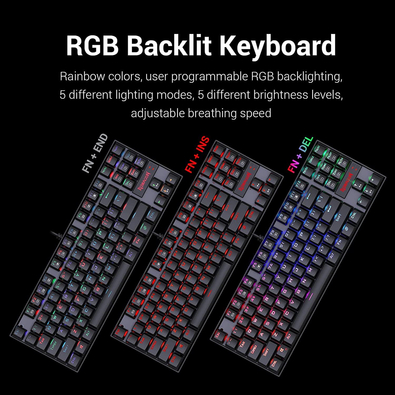 REDRAGON GAMING ESSENTIALS KEYBOARD MOUSE COMBO 2 IN 1 K552RGB-BA - Image 2