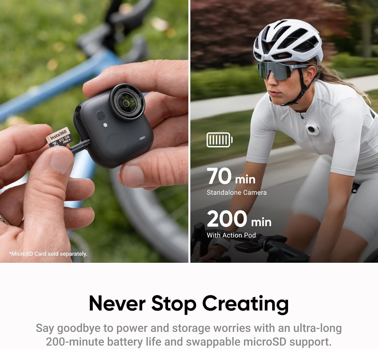 INSTA360 GO ULTRA ACTION CAMERA 4K CREATOR BUNDLE WHITE GOULTRA05 - Image 7