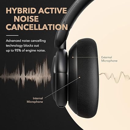 ANKER SOUNDCORE Q30 WIRELESS NOISE CANCELLING HEADSET BLACK A3028013 - Image 3