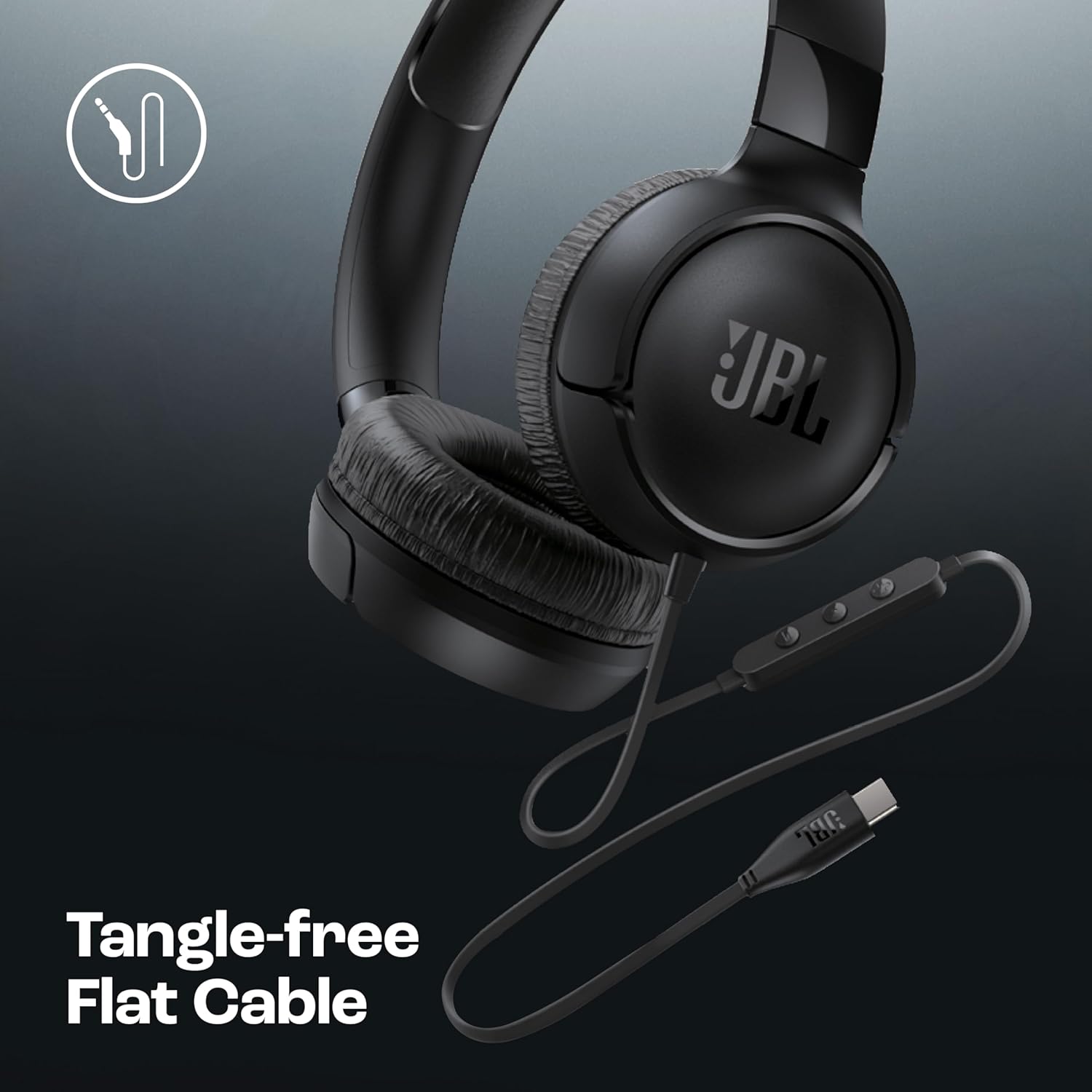JBL TUNE 520C USBC WIRED HEADSET BLACK - Image 8