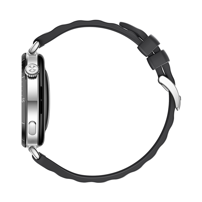 HUAWEI WATCH GT 6 46MM BLACK STAINLESS STEEL CASE WITH BLACK FLUOROELASTOMER STRAP ATM-B19 55020FUF - Image 3