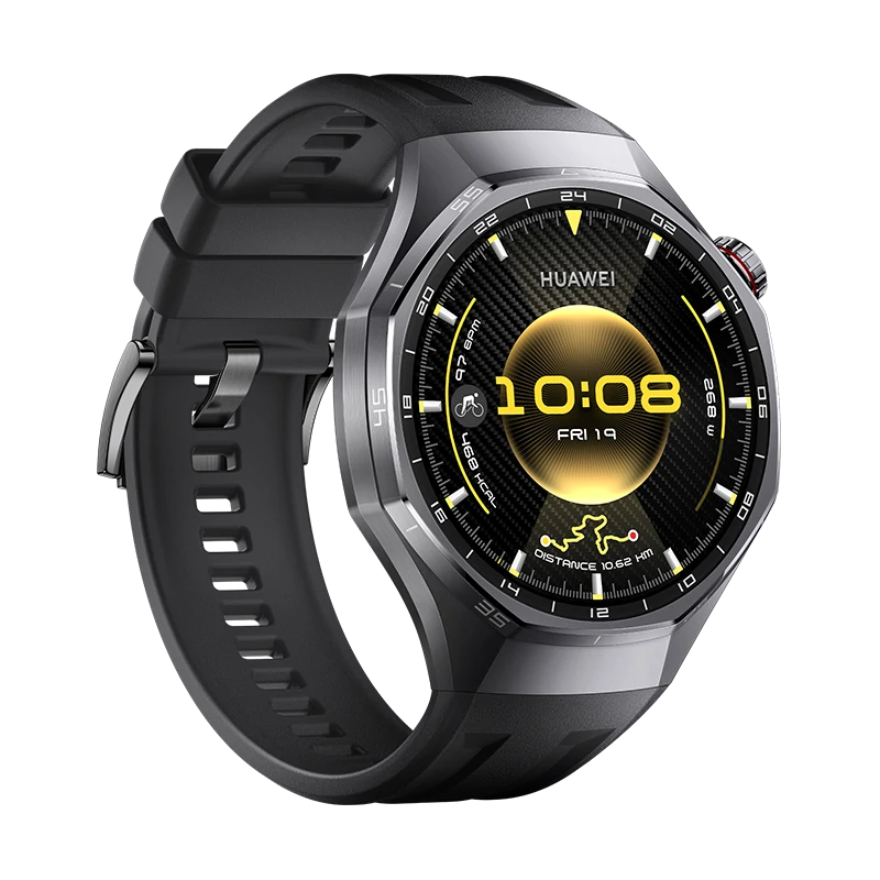 HUAWEI WATCH GT 6 PRO 46MM BLACK TITANIUM ALLOY CASE WITH BLACK FLUOROELASTMER STRAP ATM-B29 55020FUC - Image 3