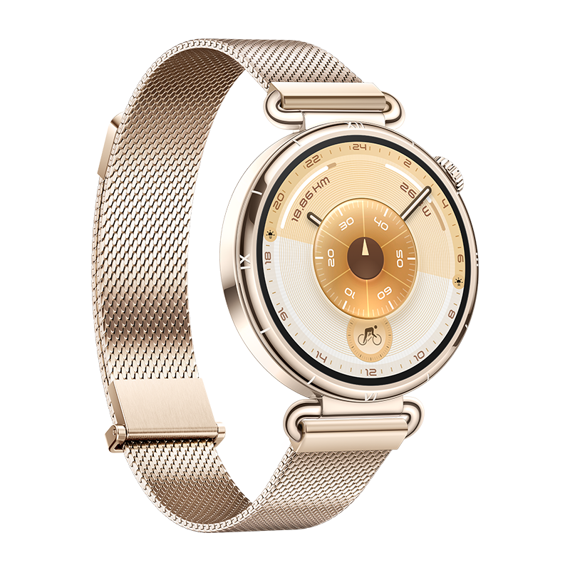 HUAWEI WATCH GT 6 41MM GOLD STAINLESS STEEL CASE WITH GOLD MILANESE STRAP KSU-B19 55020FUK - Image 2