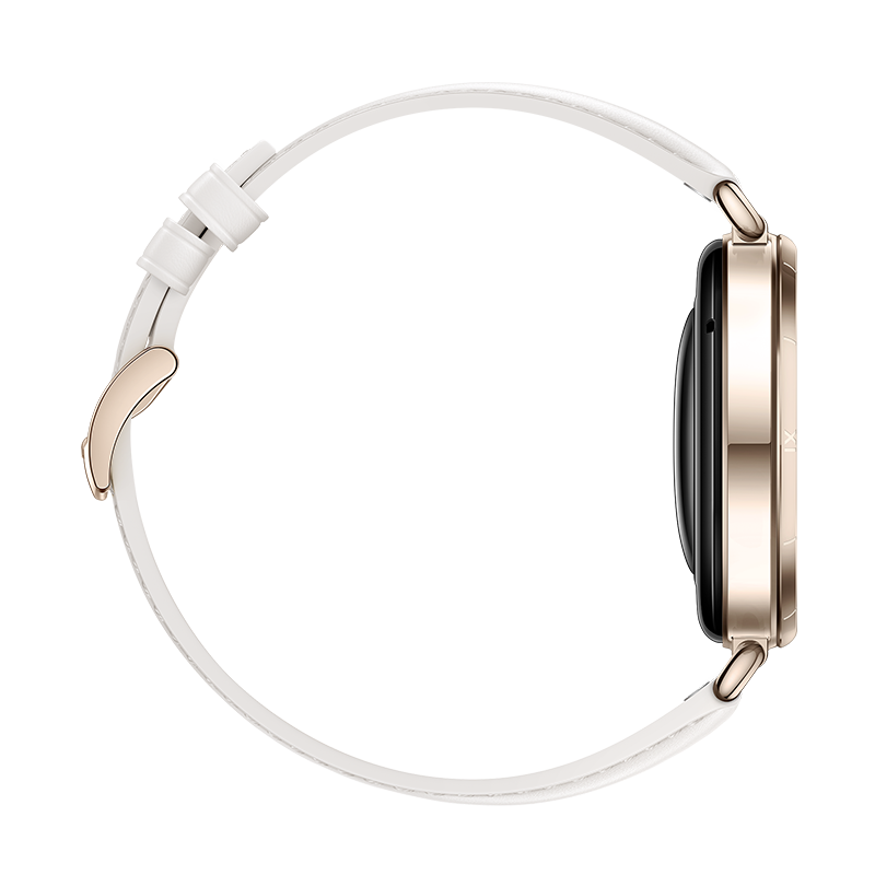 HUAWEI WATCH GT 6 41MM WHITE GOLD STAINLESS STEEL WITH WHITE COMPOSITE LEATHER STRAP KSU-B19 55020FUJ - Image 5