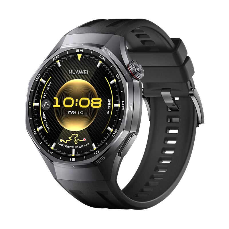 HUAWEI WATCH GT 6 PRO 46MM BLACK TITANIUM ALLOY CASE WITH BLACK FLUOROELASTMER STRAP ATM-B29 55020FUC - Image 2
