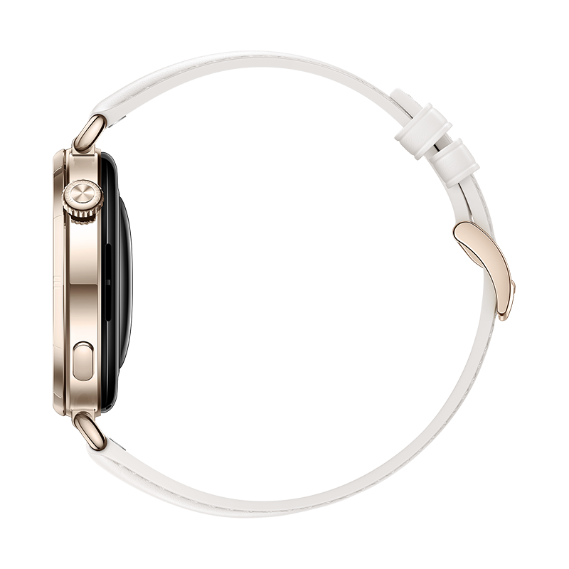 HUAWEI WATCH GT 6 41MM WHITE GOLD STAINLESS STEEL WITH WHITE COMPOSITE LEATHER STRAP KSU-B19 55020FUJ - Image 6