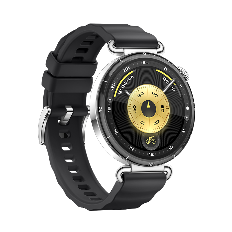 HUAWEI WATCH GT 6 46MM BLACK STAINLESS STEEL CASE WITH BLACK FLUOROELASTOMER STRAP ATM-B19 55020FUF - Image 6