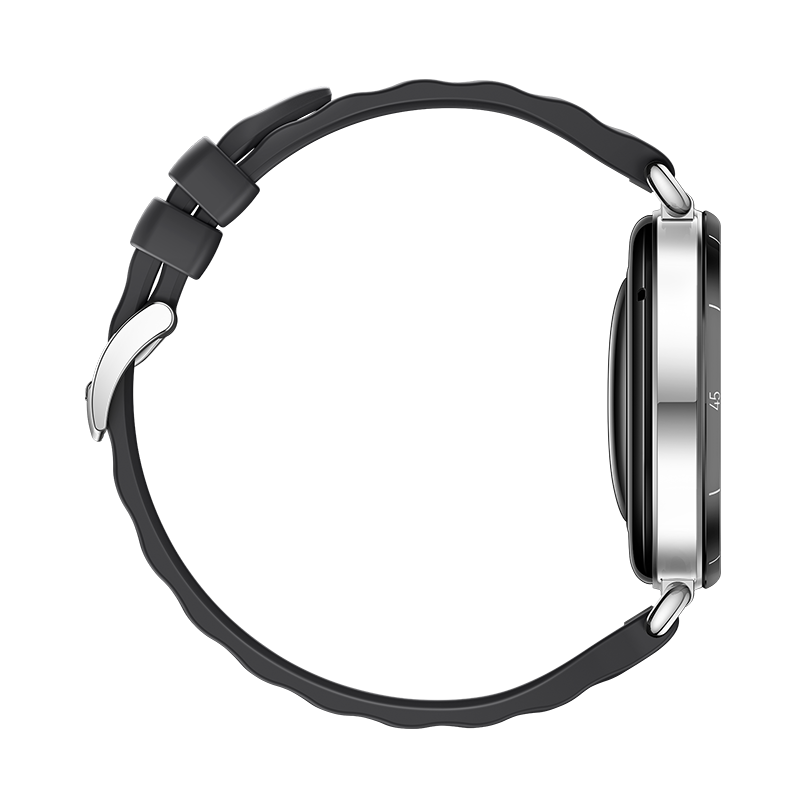 HUAWEI WATCH GT 6 46MM BLACK STAINLESS STEEL CASE WITH BLACK FLUOROELASTOMER STRAP ATM-B19 55020FUF - Image 4