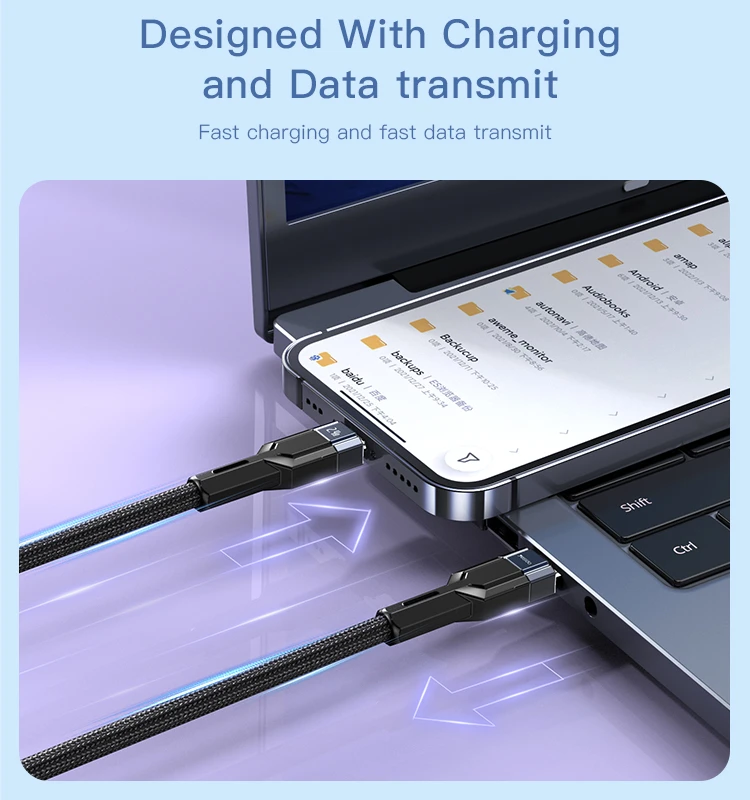 YESIDO USB-C TO LIGHTNING CABLE 1.2M BLACK CA107 - Image 7