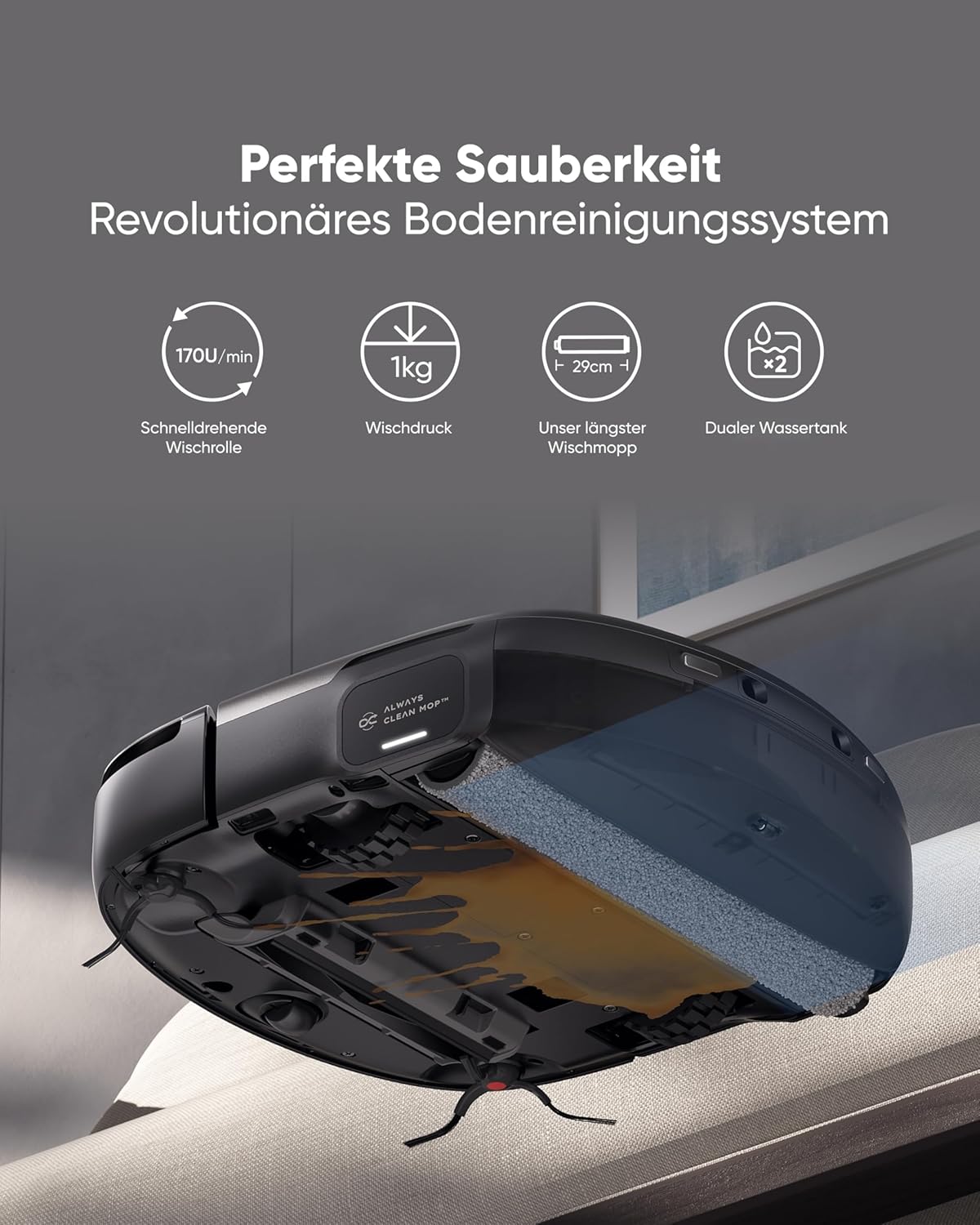 EUFY S1 GROUNDBREAKING FLOOR WASHING ROBOT VACUUM WITH ALL IN ONE STATION T2071G11 - Image 5