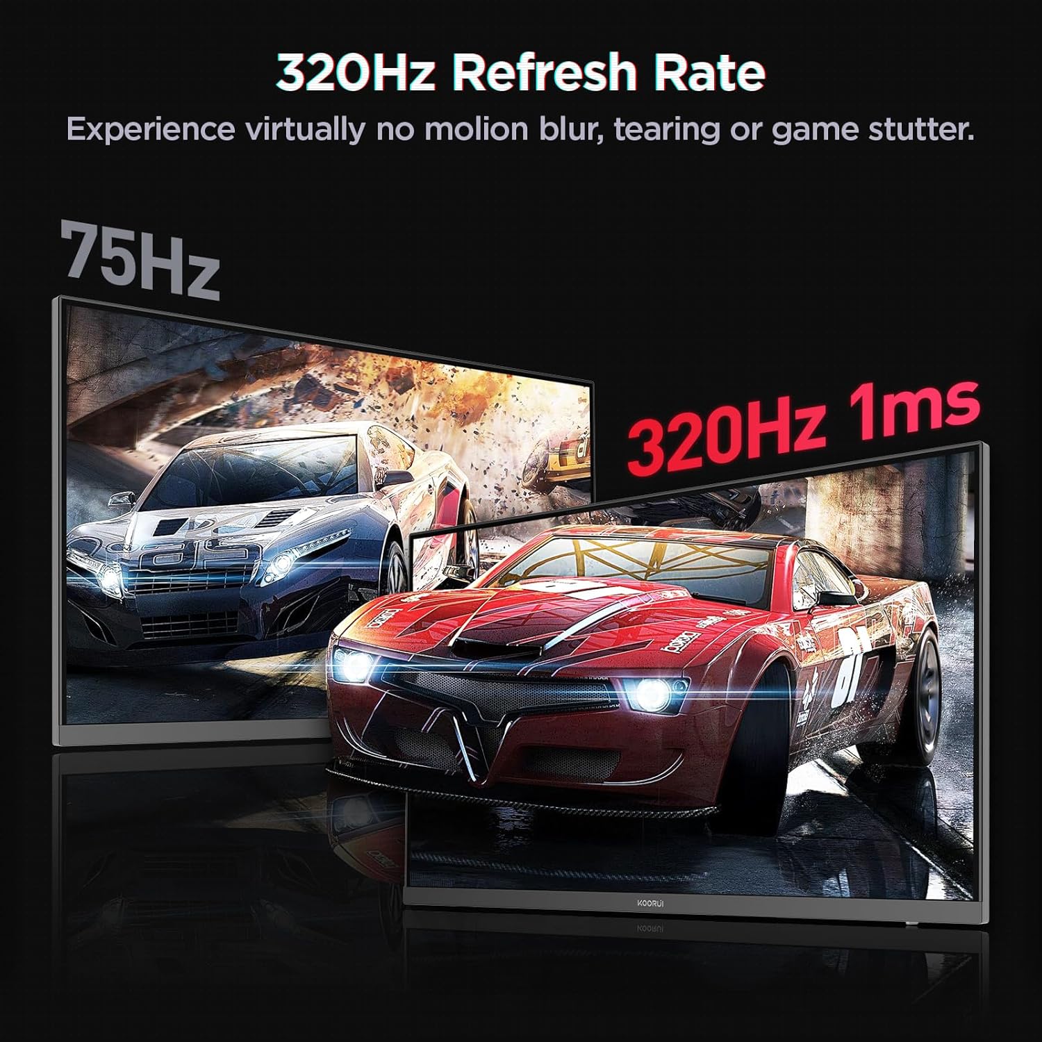 KOORUI 27-INCH QHD 2560X1440 320HZ 1MS IPS PANEL GAMING MONITOR G2721E - Image 3
