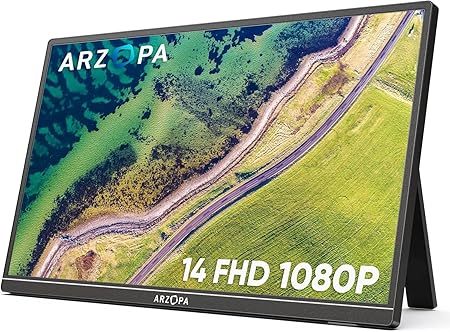 ARZOPA 14 INCH ULTRA SLIM FHD 1080P PORTABLE MONITOR BLACK A1S - Image 7