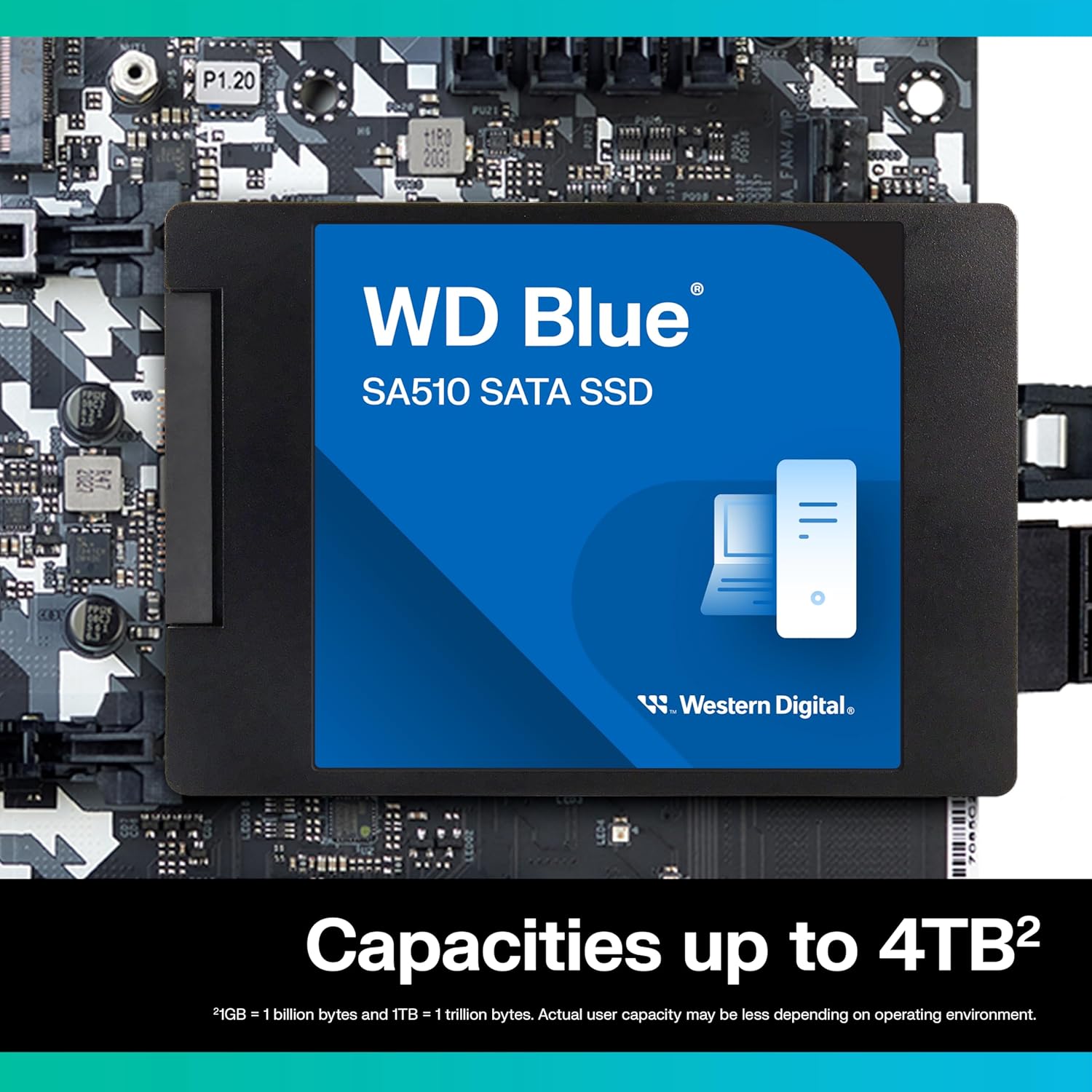 WD BLUE SSD SATA SA510 1TB UP TO 560MB/S WDS100G3B0A-00AXR0 - Image 3