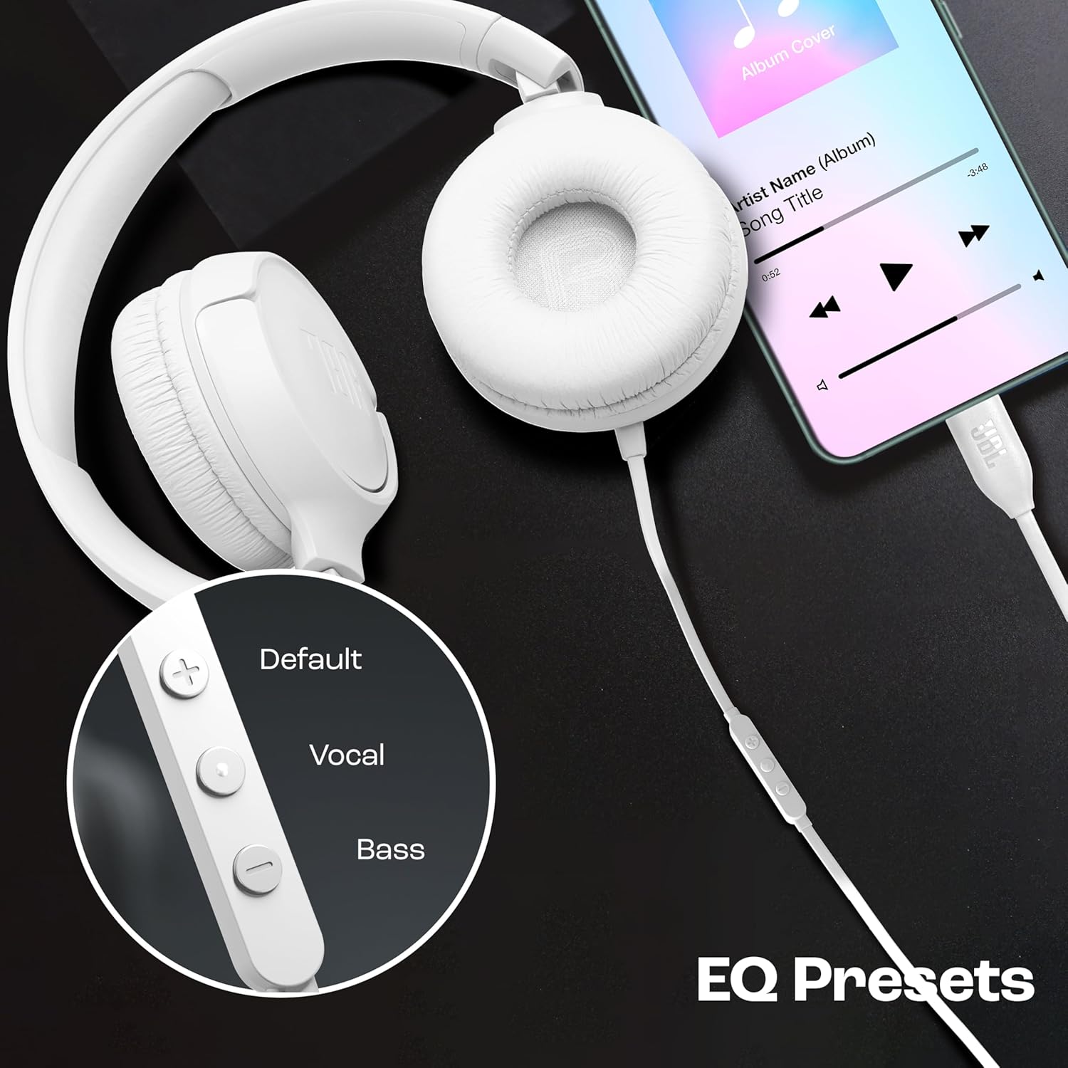 JBL TUNE 520C USBC WIRED HEADSET WHITE - Image 9