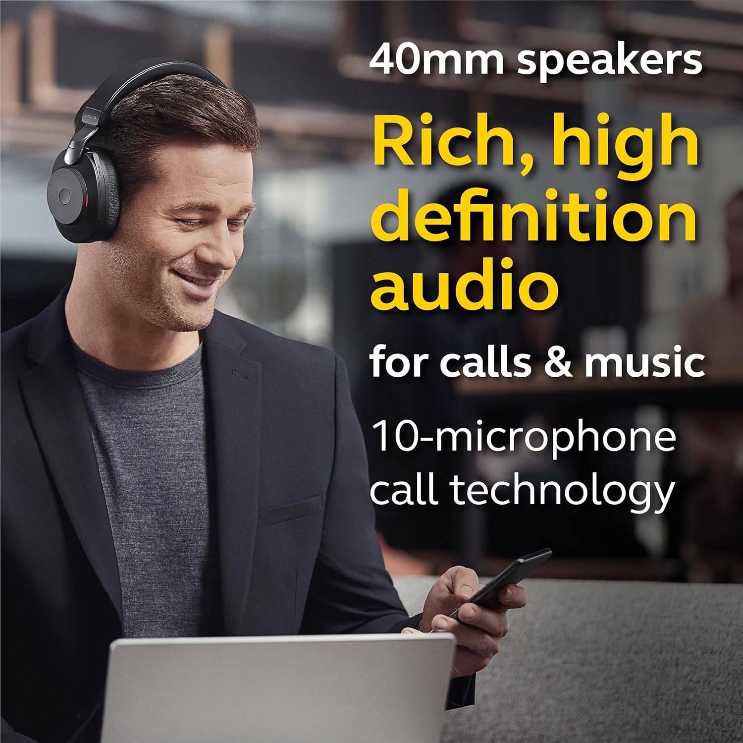 JABRA EVOLVE 2 85 LINK 380/390C MS STEREO WITH STAND BALACK 28599-999-889 - Image 4
