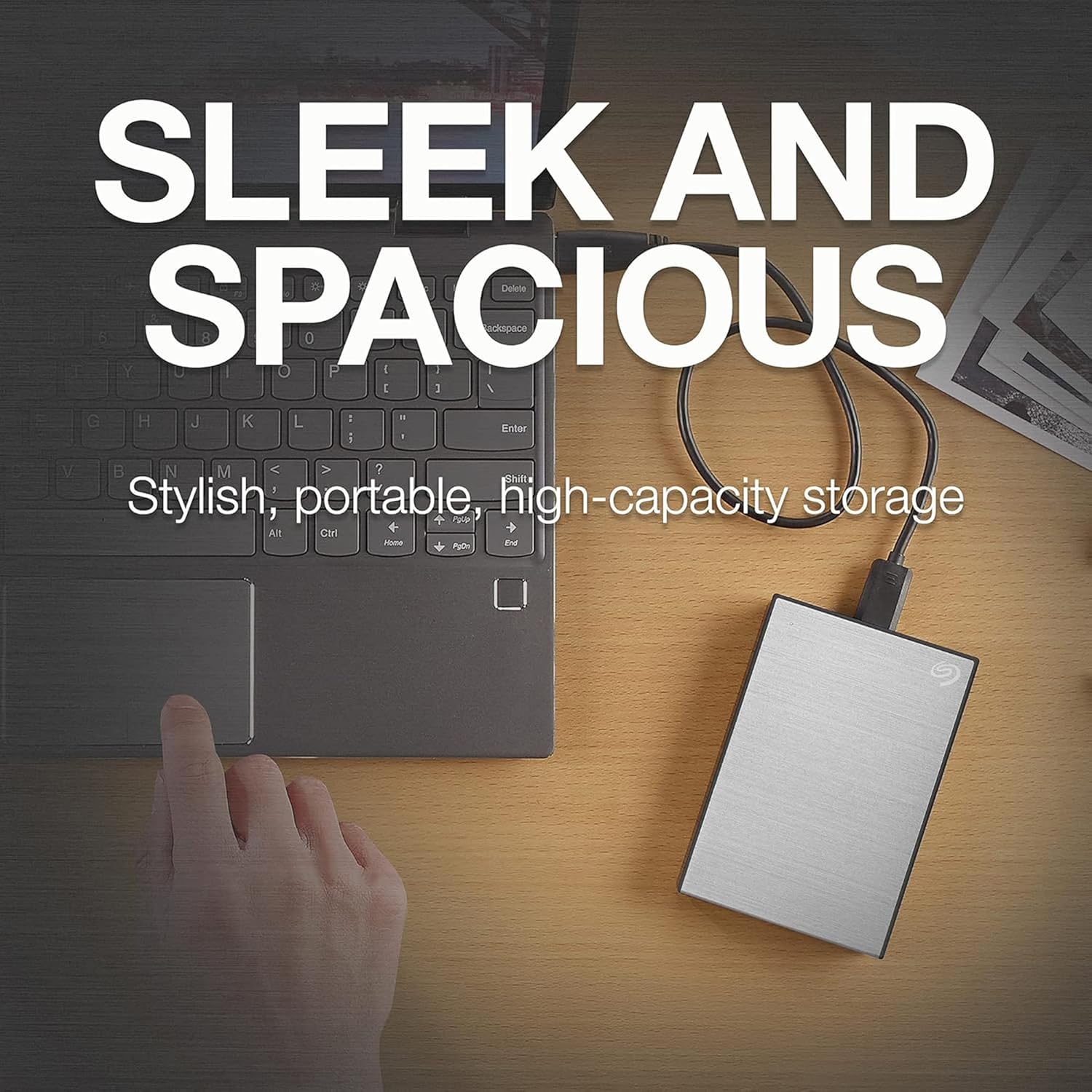 SEAGATE ONE TOUCH 1TB EXTERNAL HD USB 3.0 PASSWORD PROTECTION SILVER STKY1000401 - Image 4