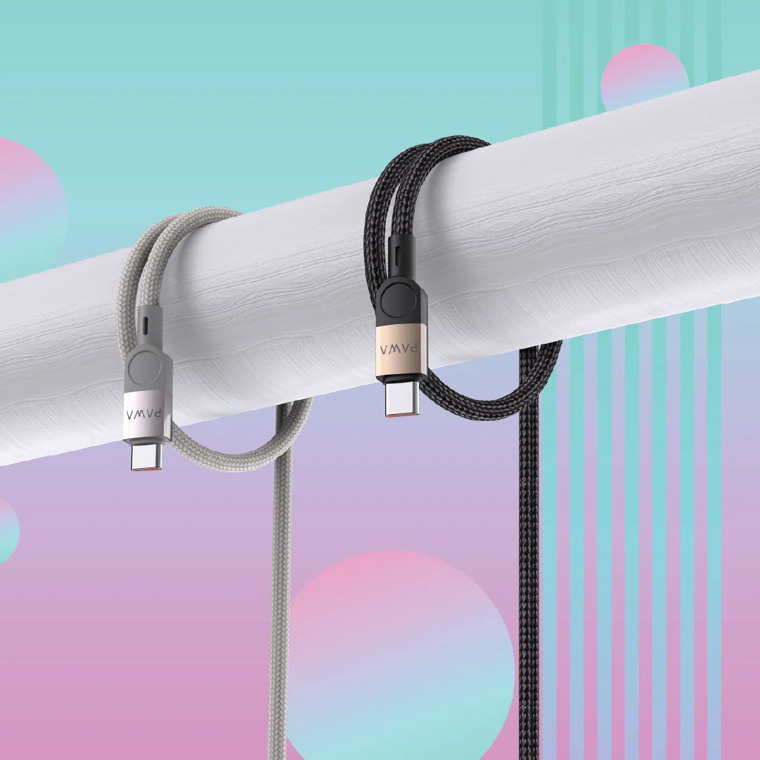 PAWA LEVIN USB A TO TYPE C 3.1A BRAIDED CABLE 1.2M DESERT BLACK PW-12BDC251-DTBK - Image 2