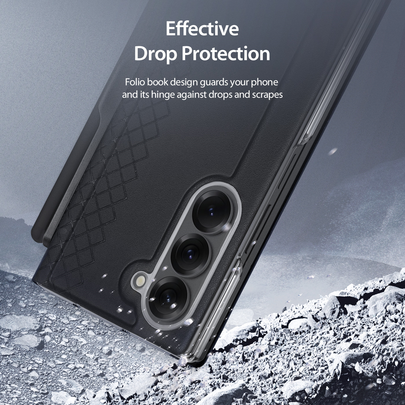 DUXDUCIS SAMSUNG Z FOLD 7 BRIL SERIES WITH PEN SLOT MAGNETIC CASE BLACK BRIL0079 - Image 5