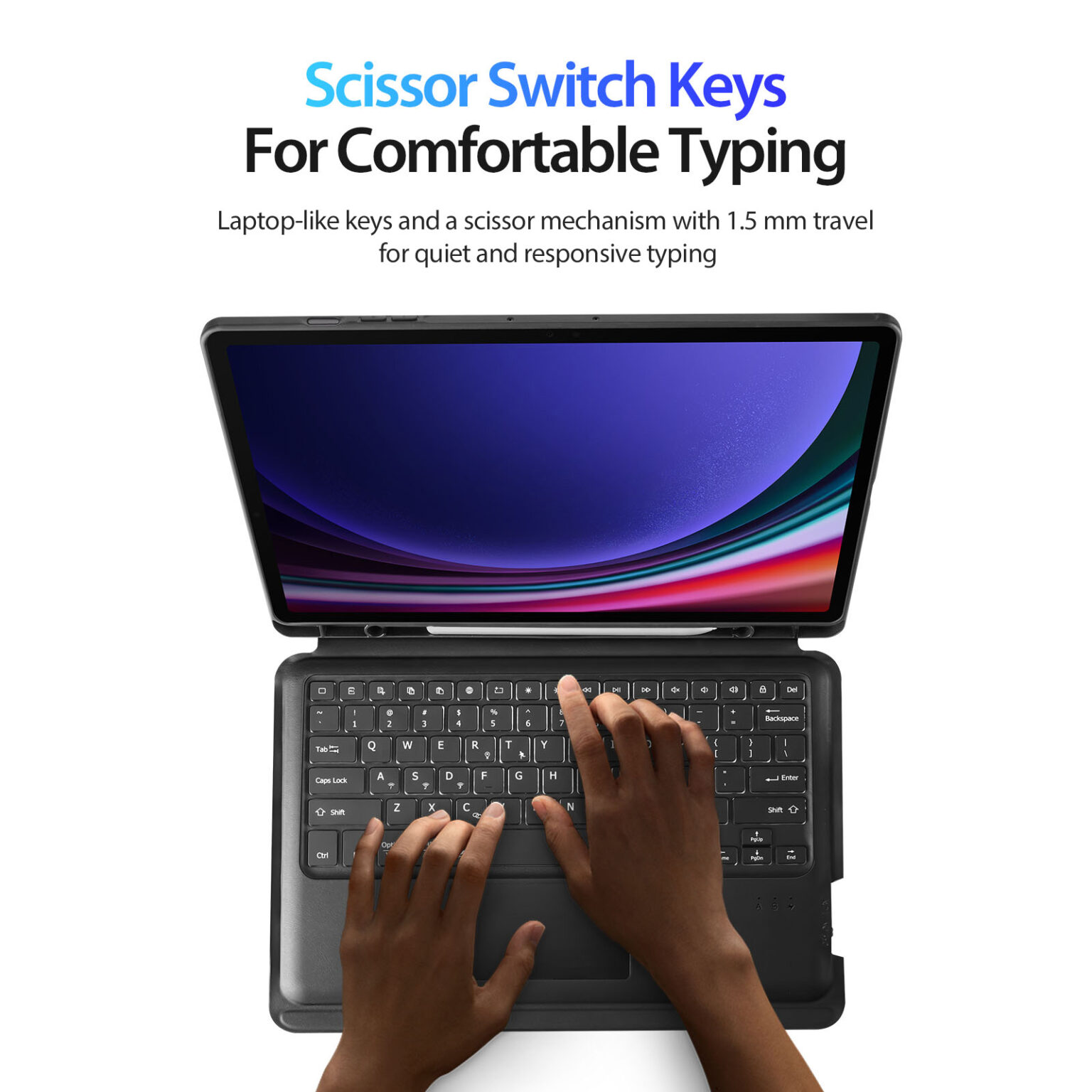 DUXDUCIS DK SAMSUNG TAB S10 FE PLUS FOLIO KEYBOARD BLACK DK-ALBYBG-017 - Image 7