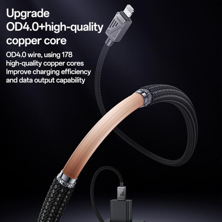 YESIDO 27W USB-C TO LIGHTNING CABLE 1.2M BLACK CA195 - Image 6