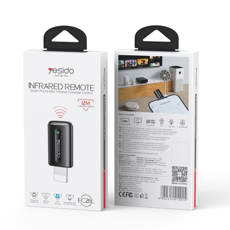 YESIDO INFRARED REMOTE CONTROL LIGHTNING BLACK EC26L - Image 10