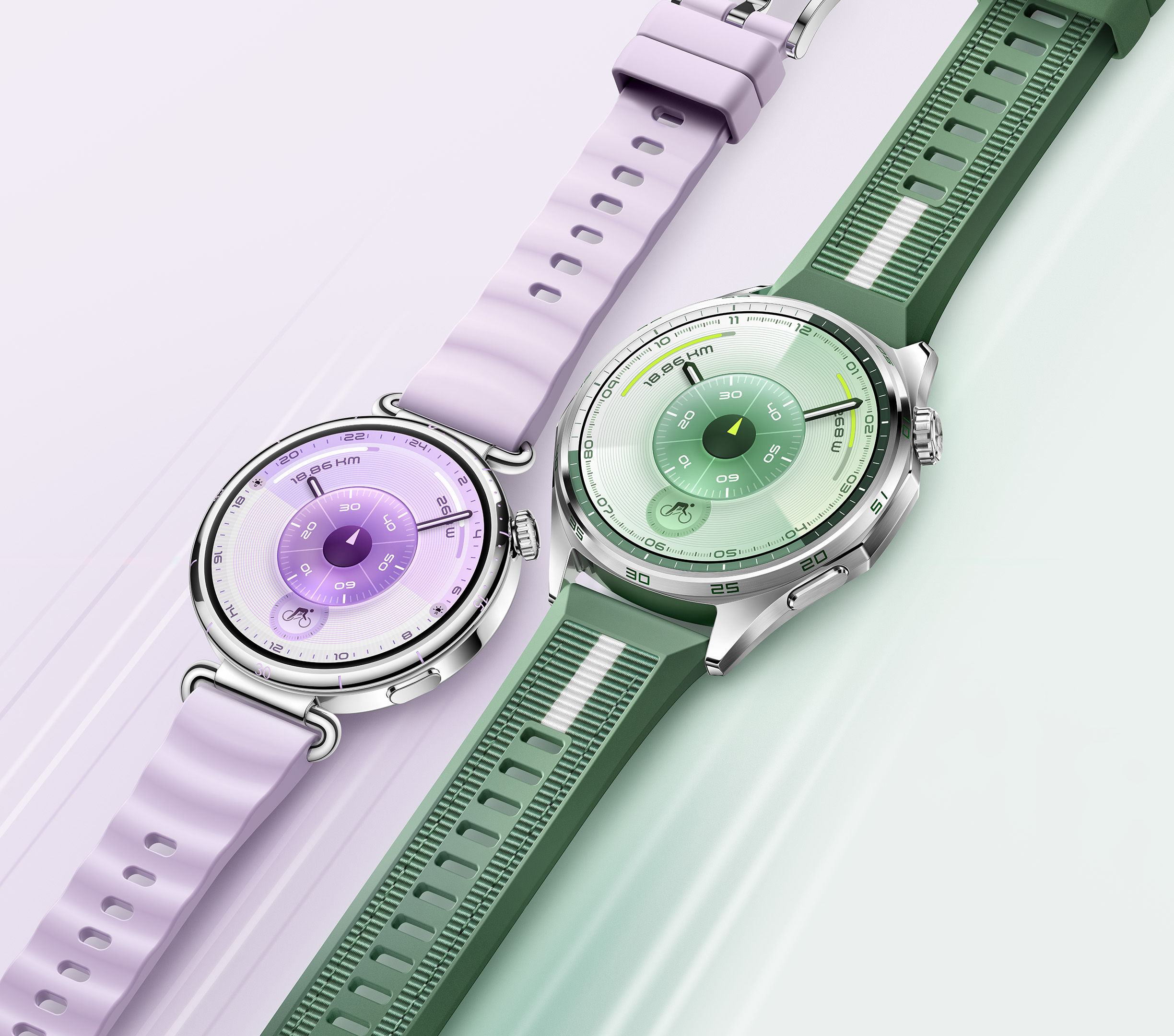 HUAWEI WATCH GT 6 46MM GREEN STAINLESS STEEL CASE WITH GREEN WOVEN STRAP ATM-B19 55020FUD - Image 7