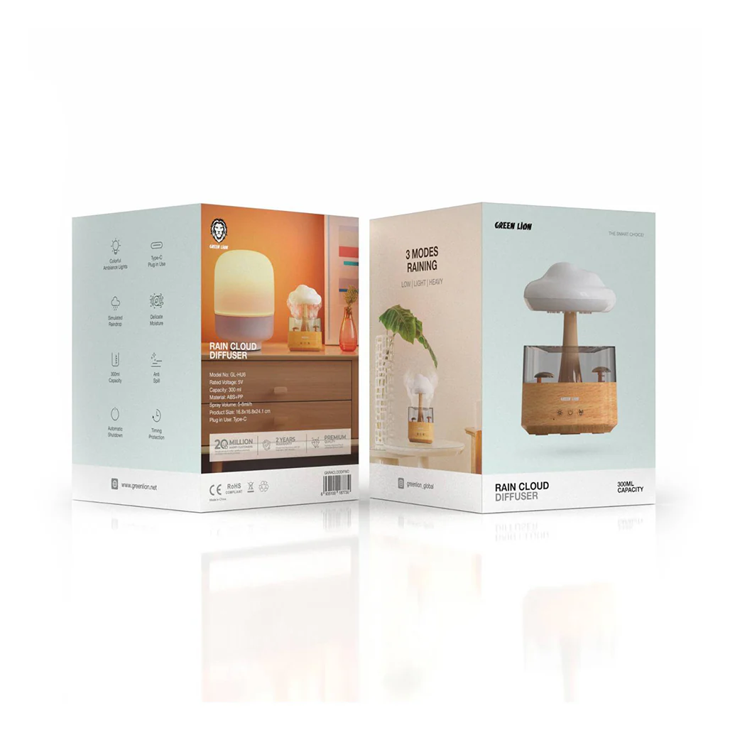 GREEN LION FLAME MIST AIR DIFFUSER 150ML WOODEN GNFLMSTDFWD - Image 3