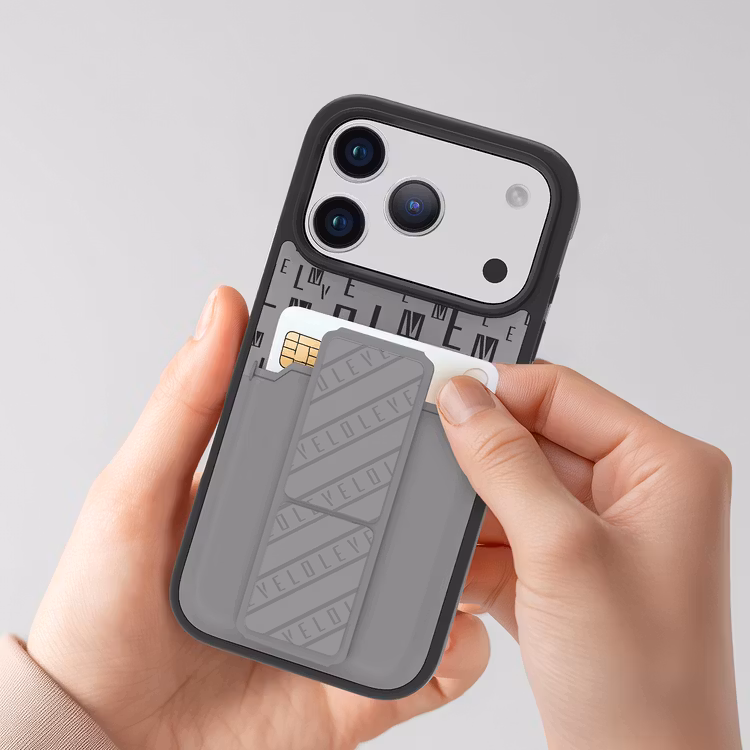 LEVELO MORPHIX IPHONE 17 PRO GRIPSTAND CASE WITH CARD HOLDER CLOUD GREY LVLMRPGCIP17PCGY - Image 10