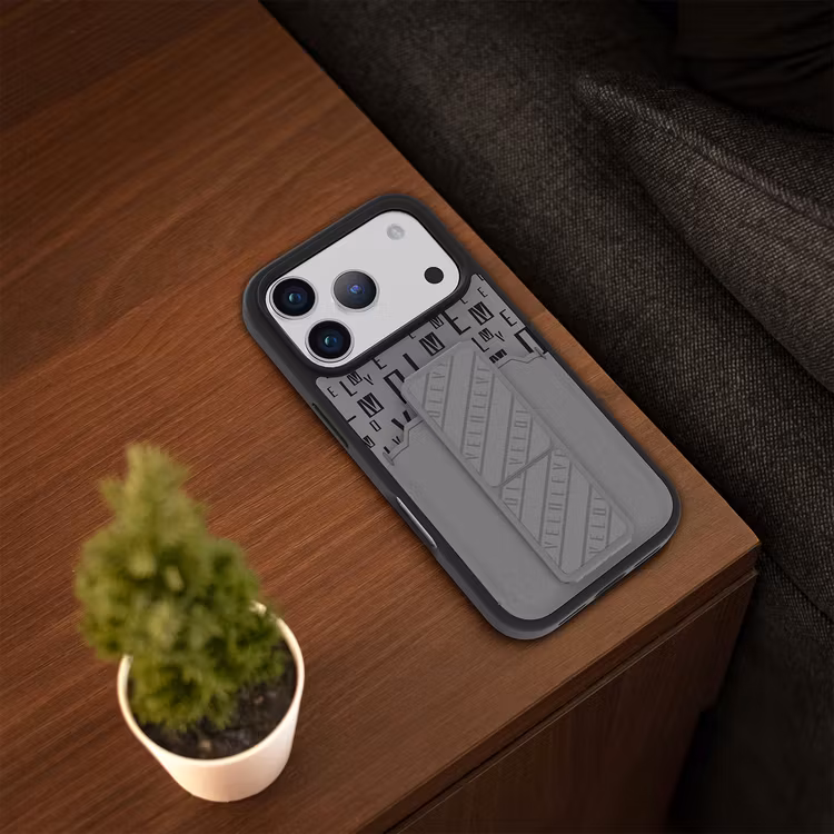 LEVELO MORPHIX IPHONE 17 PRO GRIPSTAND CASE WITH CARD HOLDER CLOUD GREY LVLMRPGCIP17PCGY - Image 12