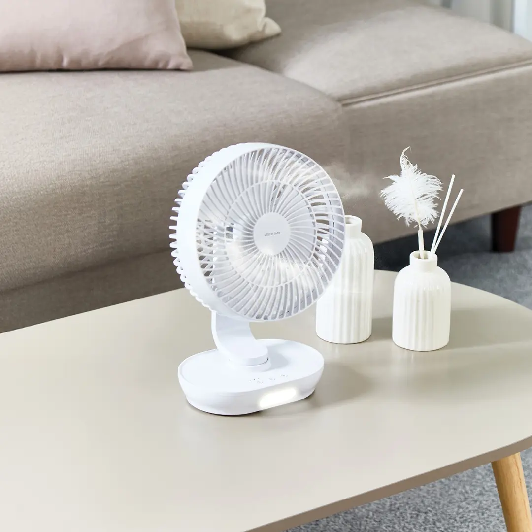 GREEN LION 8 INCH DESKTOP FAN RECHARGEABLE WHITE GN8INDSKFWH - Image 3