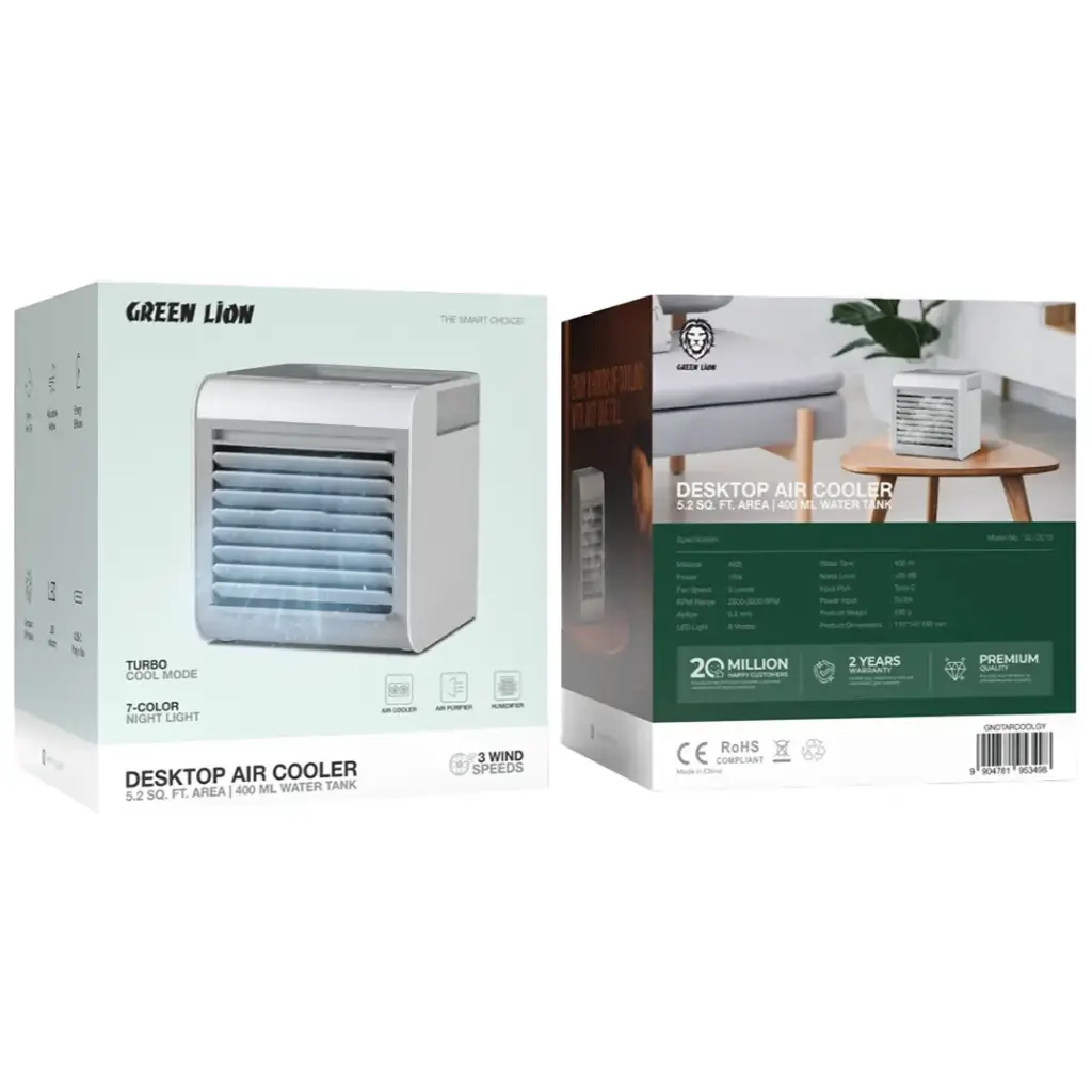 GREEN LION DESKTOP AIR COOLER 400ML GRAY GNDTARCOOLGY - Image 3
