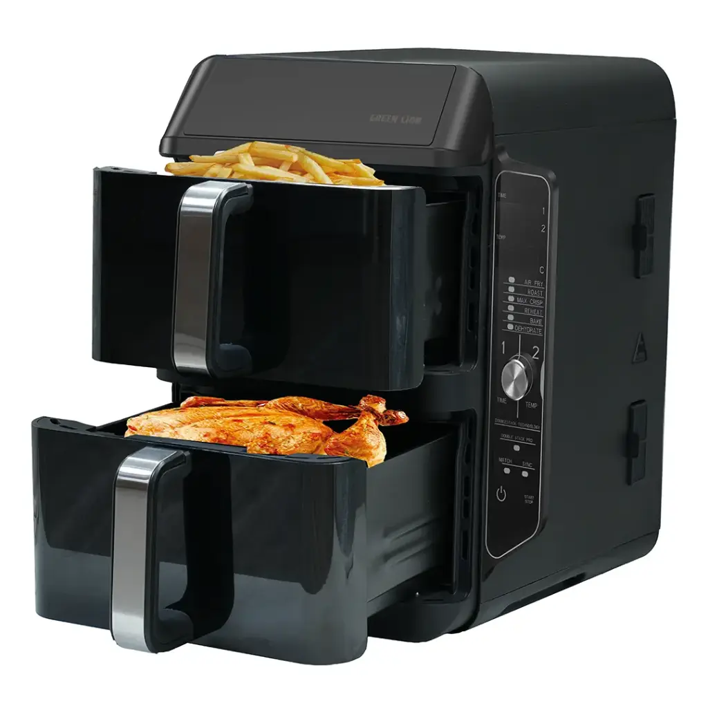 GREEN LION DOUBLE DECKER PRO DIGITAL AIR FRYER BLACK GNDBLDKRPRBK - Image 4