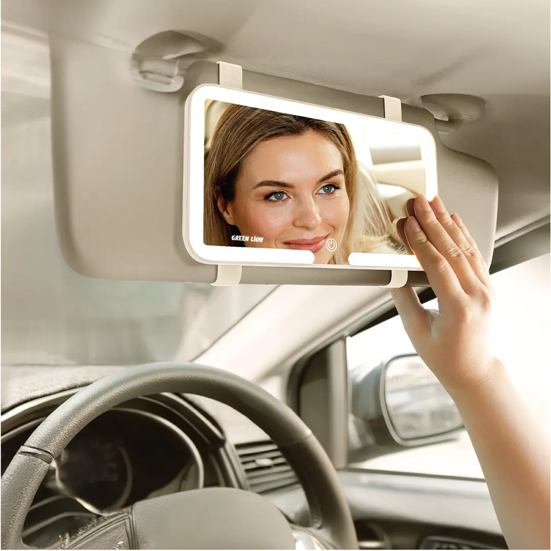 GREEN LION GMR-48 CAR MAKEUP MIRROR BIEGE GNCARMKMIRBG - Image 2