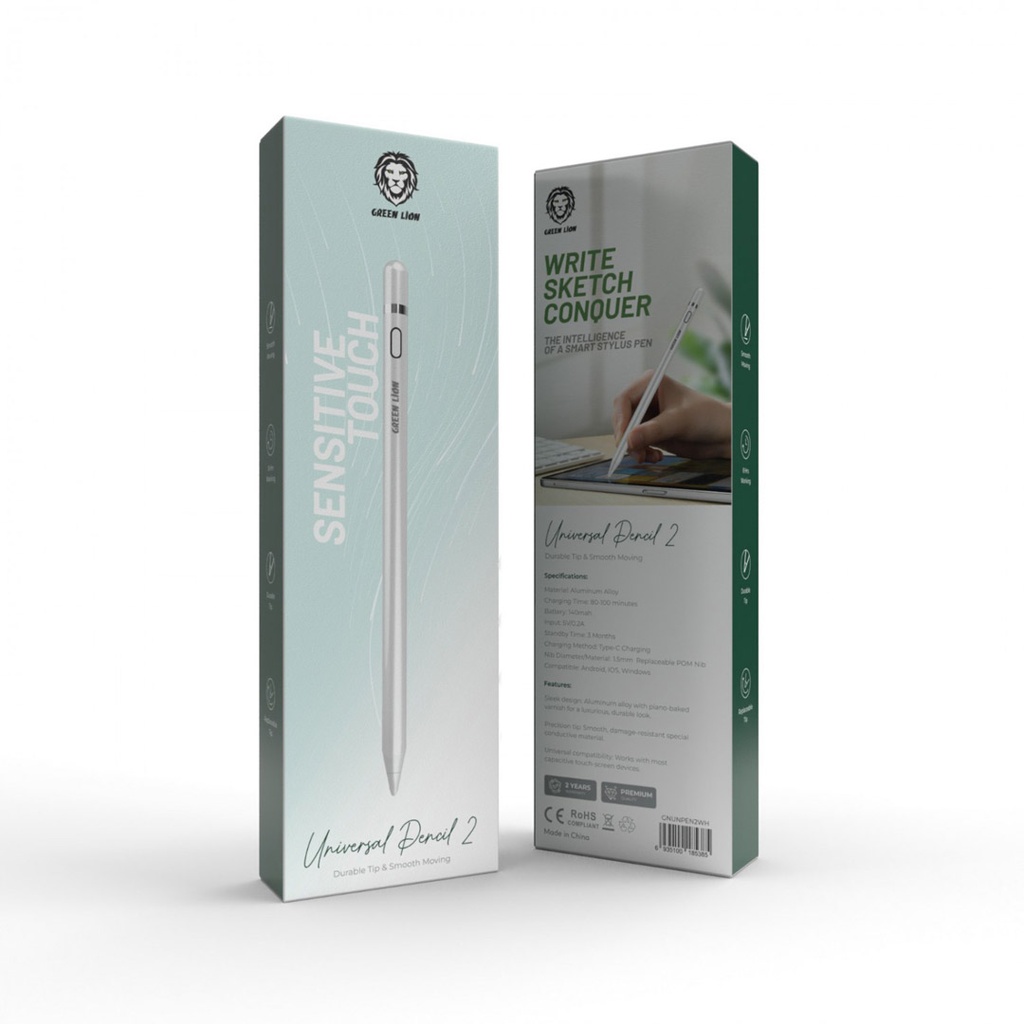 GREEN LION UNIVERSAL PENCIL 2 WHITE GNUNPEN2WH - Image 6