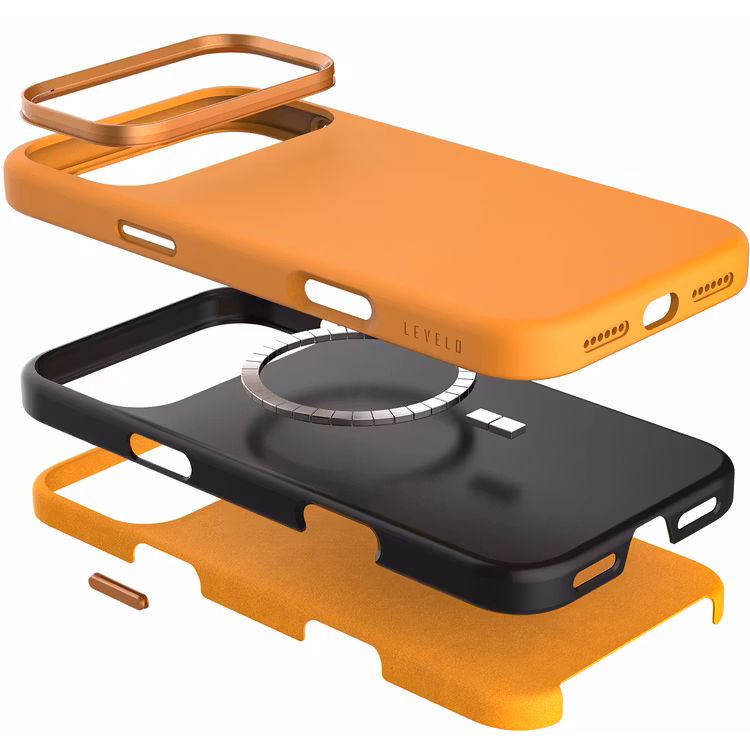 LEVELO IRIS IPHONE 17 PRO MAX MAGSAFE LIQUID SILICONE CASE ORANGE LVLIRISM17MORG - Image 4