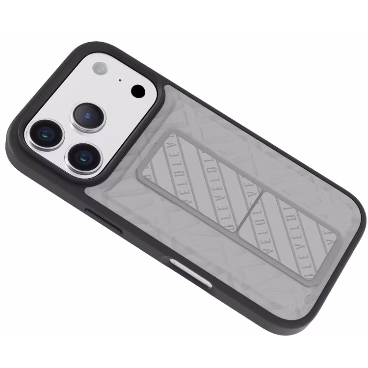 LEVELO MORPHIX CUERO IPHONE 17 PRO MAX GRIPSTAND CASE CLOUD GREY LVLMRPCGIP17PMCGY - Image 4
