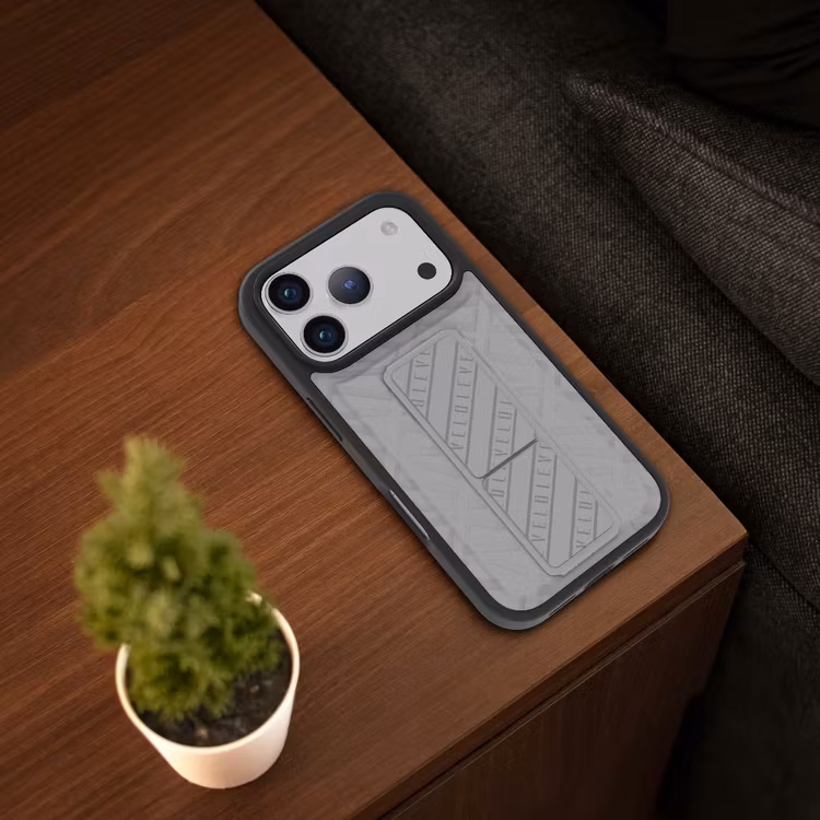 LEVELO MORPHIX CUERO IPHONE 17 PRO MAX GRIPSTAND CASE CLOUD GREY LVLMRPCGIP17PMCGY - Image 10
