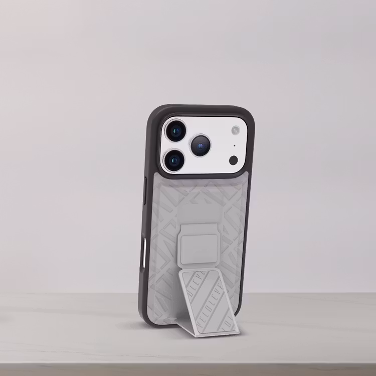 LEVELO MORPHIX CUERO IPHONE 17 PRO MAX GRIPSTAND CASE CLOUD GREY LVLMRPCGIP17PMCGY - Image 8