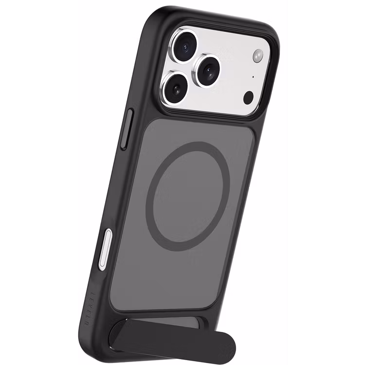 LEVELO MATTEO IPHONE 17 PRO MAX HYBRID KICKSTAND CASE BLACK LVLMTO17PMBK - Image 8