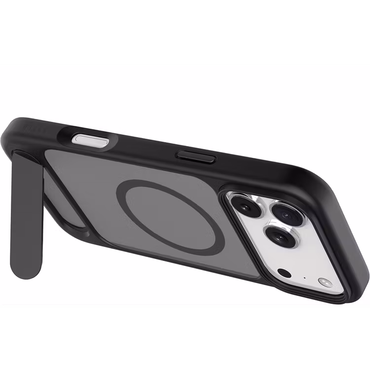 LEVELO MATTEO IPHONE 17 PRO MAX HYBRID KICKSTAND CASE BLACK LVLMTO17PMBK - Image 9