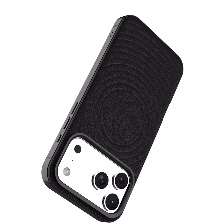 LEVELO SPIRALE IPHONE 17 PRO MAX PU LEATHER HYBRID CASE PHANTOM BLACK LVLSPR17PMPHBK - Image 5