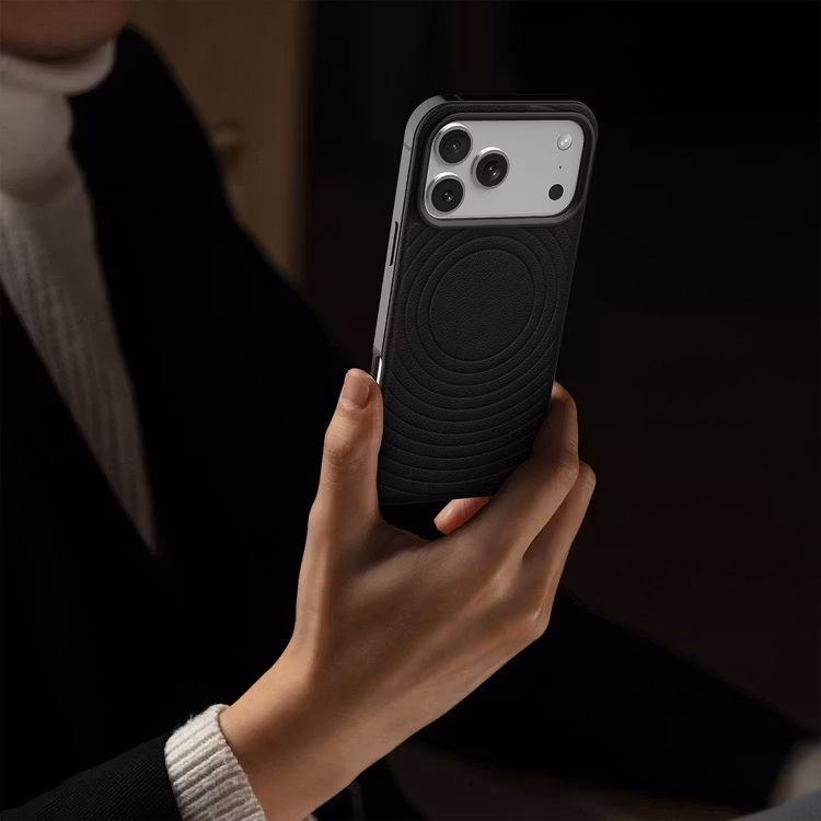 LEVELO SPIRALE IPHONE 17 PRO MAX PU LEATHER HYBRID CASE PHANTOM BLACK LVLSPR17PMPHBK - Image 9