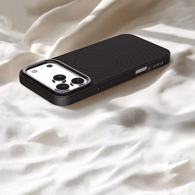 LEVELO SPIRALE IPHONE 17 PRO MAX PU LEATHER HYBRID CASE PHANTOM BLACK LVLSPR17PMPHBK - Image 8