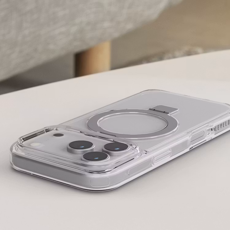LEVELO VERONA IPHONE 17 PRO MAGSAFE KICKSTAND HYBRID CASE TRANSPARENT LVLVRN17PTR - Image 3