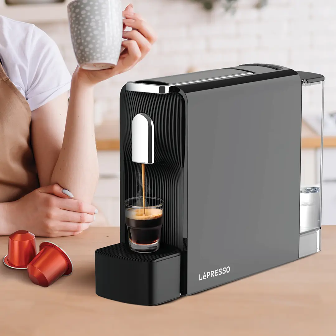 LEPRESSO BARISTO ESPRESSO MACHINE NASPRESSO CAPSULE COMPATIBLE BLACK LPCFFM0045BK - Image 3