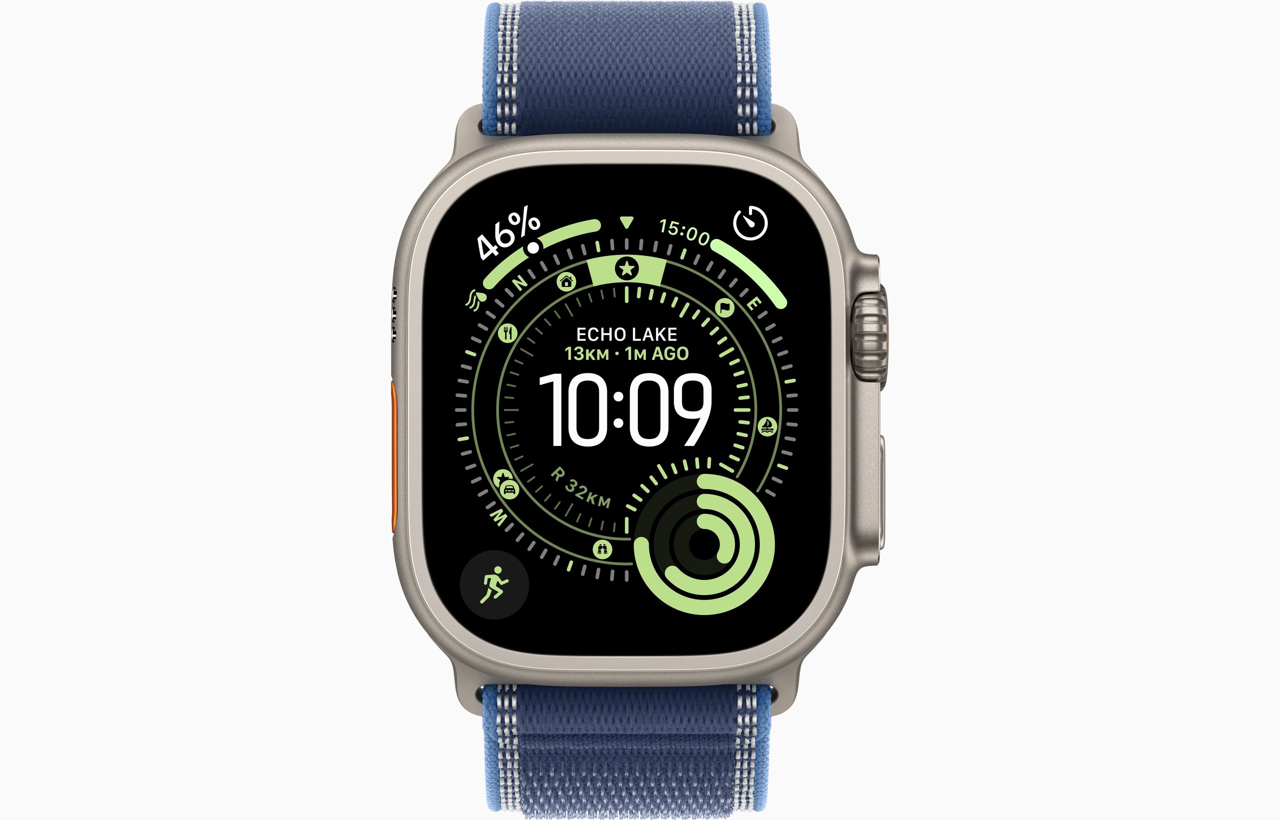 APPLE WATCH ULTRA 3 GPS + CELLULAR 2025 NATURAL TITANIUM CASE WITH BLUE/BRIGHT BLUE TRAIL LOOP S/M MEWR4 - Image 2
