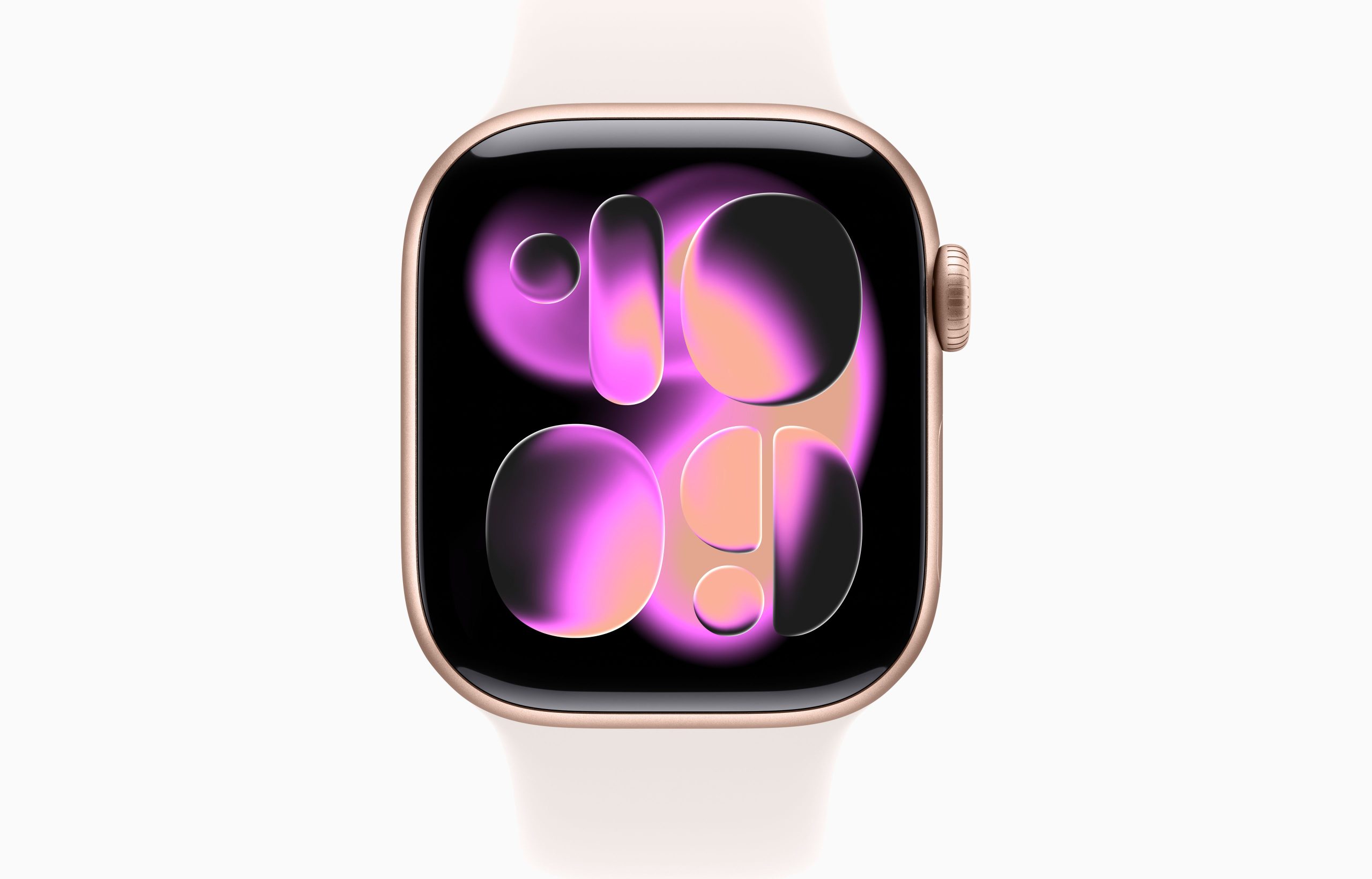 APPLE WATCH SERIES 11 GPS 42MM 2025 ROSE GOLD ALUMINIUM CASE WITH LIGHT BLUSH SPORT BAND - M/L MEU44 - Image 3