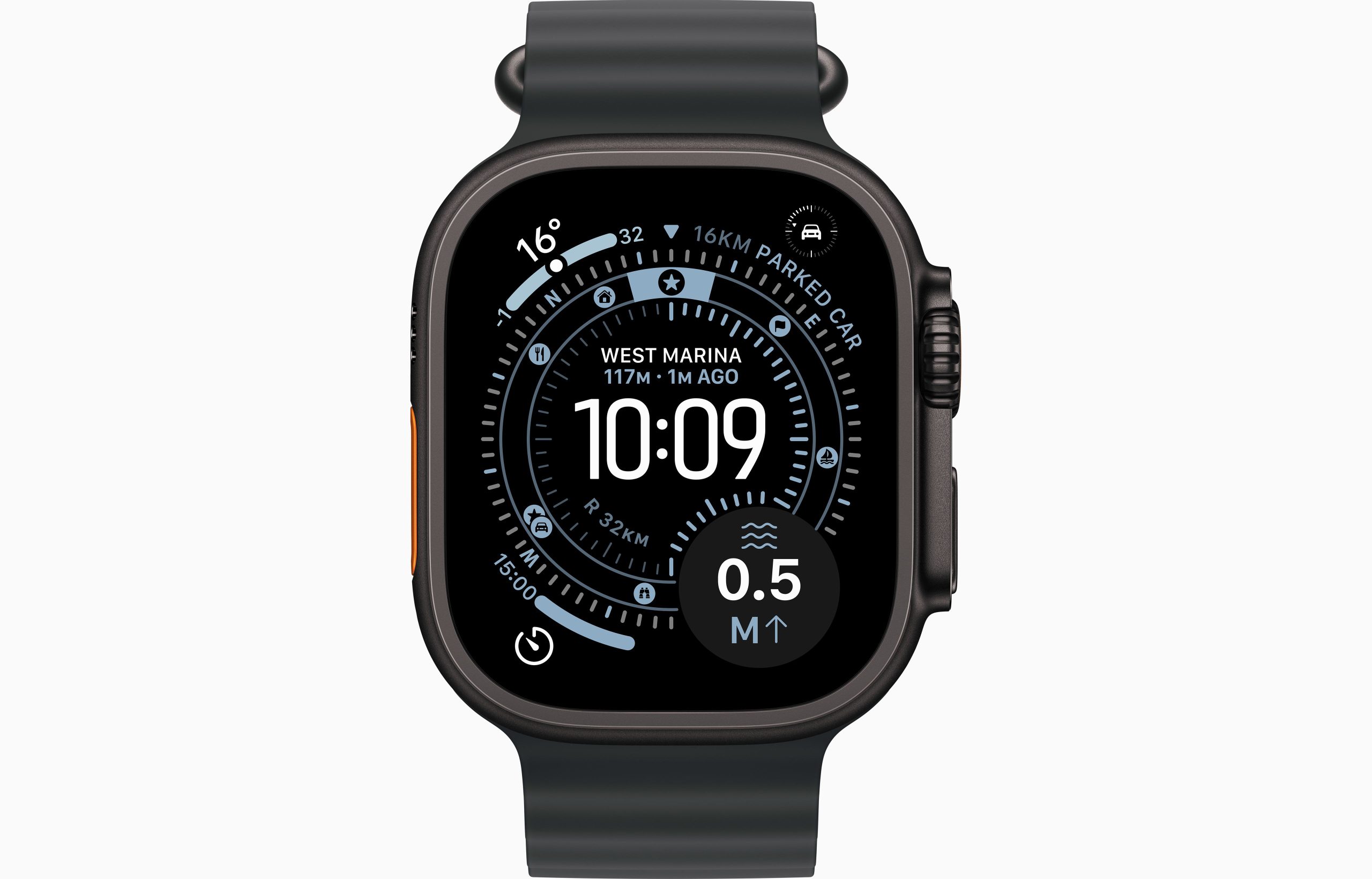 APPLE WATCH ULTRA 3 GPS + CELLULAR 2025 BLACK TITANIUM CASE WITH BALCK OCEAN BAND MF0J4 - Image 2