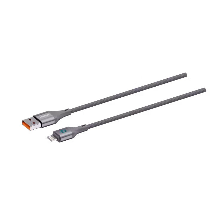 PORODO USB A TO LIGHTNING CHARGING DATA CABLE 1M GREY PDDC97GY - Image 3